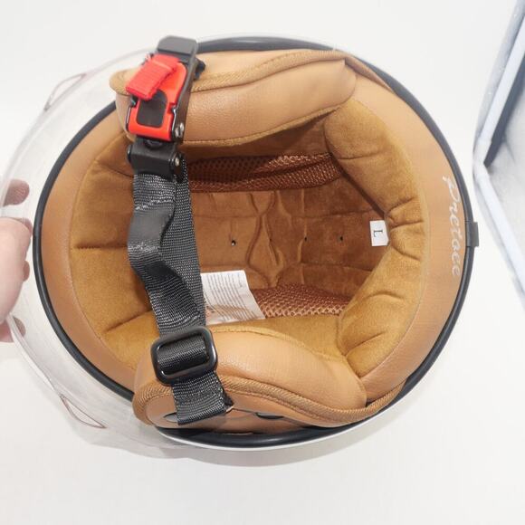 NEW Pretoee 3/4 Open Face  Helmet LARGE Retro Vintage Floral  Helmet  READ - Picture 9 of 13